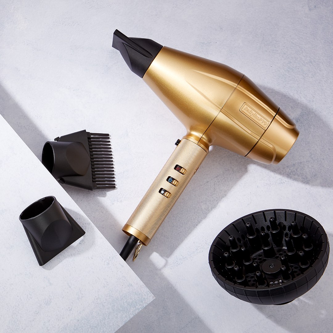 BaByliss PRO 4Artists Digitaler Haartrockner GOLD FX 2200 Watt FXBDG1E