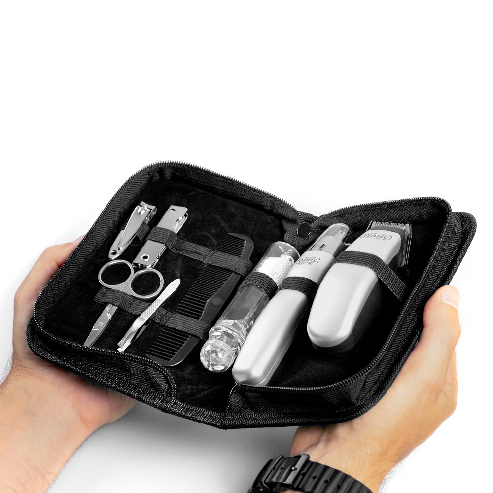 Wahl Travel Set Reiseset batteriebetriebener Trimmer und Ohren-/ Nasentrimmer