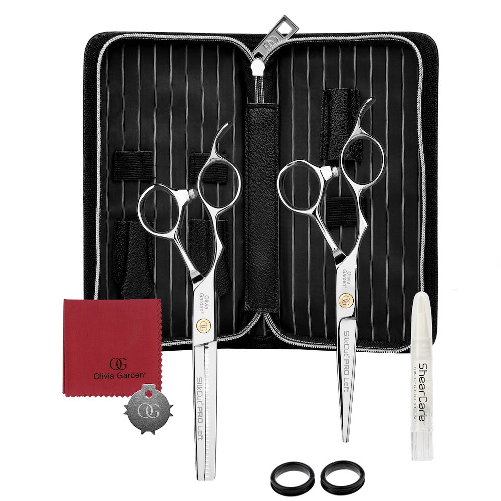 Olivia Garden Scheren SilkCut PRO 2er Set HS 5,75 u. MS 6,0 Zoll - S-1141