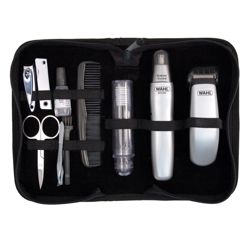 Wahl Travel Set Reiseset batteriebetriebener Trimmer und Ohren-/ Nasentrimmer