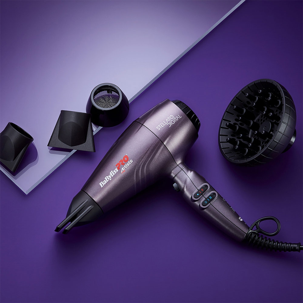 BaByliss PRO 4Artists Haartrockner STELLATO DIGITAL mit 2400 Watt BAB7500IE