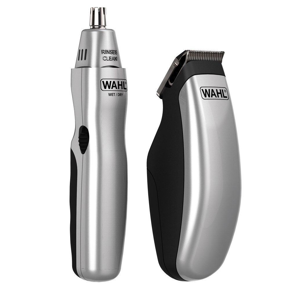 Wahl Travel Set Reiseset batteriebetriebener Trimmer und Ohren-/ Nasentrimmer