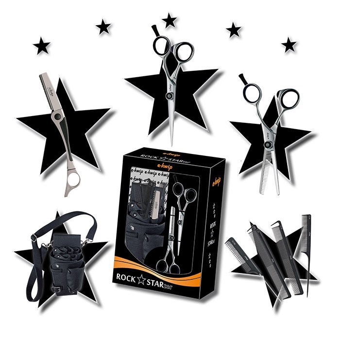 e-kwip - Rock Star(ter) Set - Scherenset 5,5 Zoll (HS+ MS+ Razor+ Tasche) - 0349